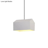 Nordic White House Pendant Light - 1-Light Hanging Lamp Kit With Metal Shade