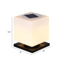 Nordic White Solar Led Street Light: Acrylic Cube Design For Yard / 8