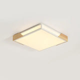 Nordic Wood-White Led Flush Light With Acrylic Ceiling Lamp - Warm/White 12/16/19.5 W White / 12