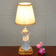 Nordic Yellow Cone Lamp With Pleated Fabric Shade - Stylish Desk Lighting Angel Deco (1 Light) / C