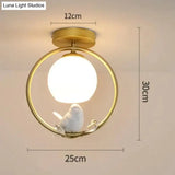 Northern Europe Led Corridor Bird Ceiling Lamp C Gold