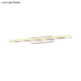 Oblong Bathroom Led Vanity Light Acrylic 4/6 Lights Simplicity Wall Mounted Mirror Lighting In