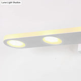 Oblong Bathroom Led Vanity Light Acrylic 4/6 Lights Simplicity Wall Mounted Mirror Lighting In