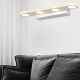 Oblong Bathroom Led Vanity Light Acrylic 4/6 Lights Simplicity Wall Mounted Mirror Lighting In