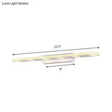 Oblong Bathroom Led Vanity Light Acrylic 4/6 Lights Simplicity Wall Mounted Mirror Lighting In