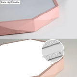 Octagon Acrylic Ceiling Lamp: Modern Macaron Loft Led Flush Mount For Kitchen