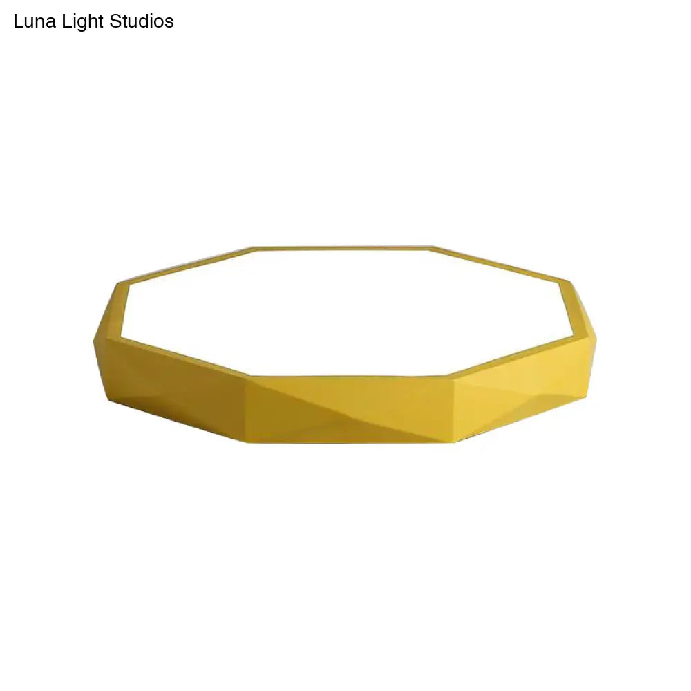 Octagon Acrylic Ceiling Lamp: Modern Macaron Loft Led Flush Mount For Kitchen