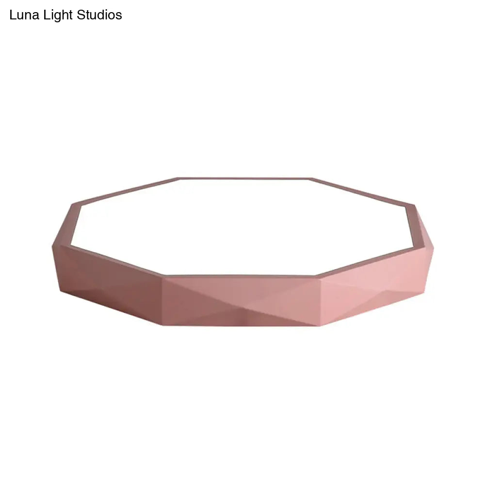 Octagon Acrylic Ceiling Lamp: Modern Macaron Loft Led Flush Mount For Kitchen