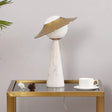 Okul - Glowing Gold Globe Night Table Lamp With Metallic Gong Design