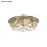 Opal Glass 6 - Bulb Brass Geometric Ceiling Light Fixture For Rural - Style Living Room