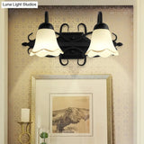 Opal Glass Metal Vanity Sconce For Modern Bathrooms