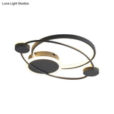 Orbit Integrated Led Flush Light – Warm/White Metal & Acrylic Nordic Style Black White/Gray