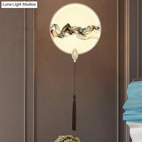 Oriental-Inspired Led Wall Light With Metallic Shade For The Bedroom