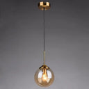 Oval Glass Minimalist Pendant Light - 6 Diameter Suspension Lamp For Coffee Shops With 47 Hanging