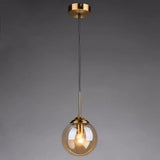 Oval Glass Minimalist Pendant Light - 6 Diameter Suspension Lamp For Coffee Shops With 47 Hanging
