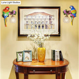 Parrot Wall Sconce With Crystal Lampshade - Gold Finish Right/Left