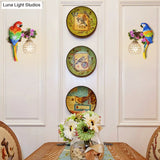 Parrot Wall Sconce With Crystal Lampshade - Gold Finish Right/Left