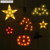 Pentastar Night Stand Lamp: Plastic Led Bedroom Lighting With Stylish Hollow-Out Design