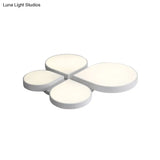 Petite Macaron Style Led Flush Ceiling Light For Kindergarten With Flat Petal Design