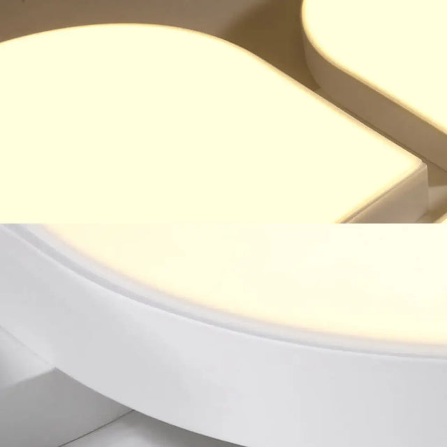 Petite Macaron Style Led Flush Ceiling Light For Kindergarten With Flat Petal Design