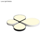 Petite Macaron Style Led Flush Ceiling Light For Kindergarten With Flat Petal Design
