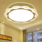 Petite Slim Petal Blossom Flush Led Ceiling Light: Acrylic White Lamp For Kindergarten /