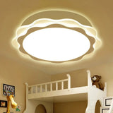 Petite Slim Petal Blossom Flush Led Ceiling Light: Acrylic White Lamp For Kindergarten