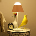 Pink/Blue Cone Night Table Lamp With Modernist Design - Ideal For Study Room Pink
