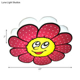 Pink Cartoon Metal Ceiling Light For Flower - Themed Dining Rooms