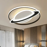 Planet Kids Bedroom Flushmount Lighting Black Led Ceiling Light