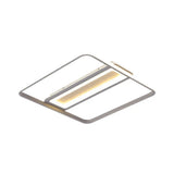 Plastic Flush Ceiling Light - Nordic Design Led 16/19.5 Width White/Warm