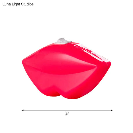 Plastic Led Lip Wall Light - Red Decor Night Lighting For Bedroom