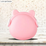 Plastic Wall Nightlight - Cartoon Bear Design With Light Sensor And Led Pink/Blue/White