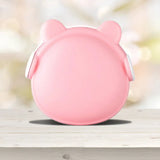 Plastic Wall Nightlight - Cartoon Bear Design With Light Sensor And Led Pink/Blue/White Pink