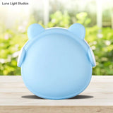 Plastic Wall Nightlight - Cartoon Bear Design With Light Sensor And Led Pink/Blue/White