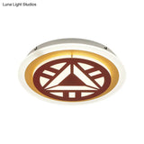 Playful Cartoon Ceiling Light For Kindergarten - Acrylic Flush Mount Fixture