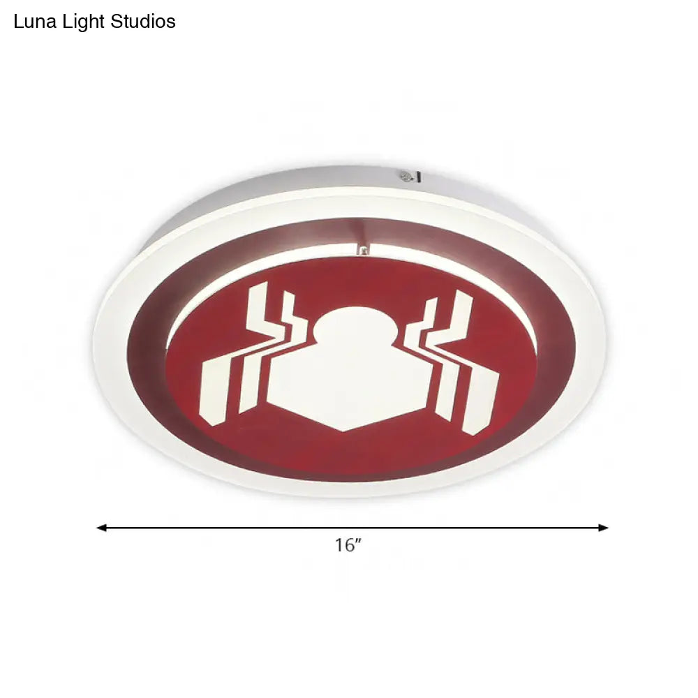 Playful Cartoon Ceiling Light For Kindergarten - Acrylic Flush Mount Fixture
