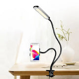 Portable Black Led Makeup Light With Flexible Arm - Minimalist Illuminating Solution For Rectangular