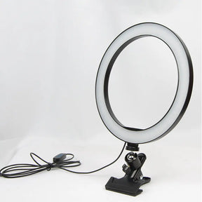 Portable Led Mirror Light With Black Clip-On Metal Shade For Mobile Phone Support / Usb