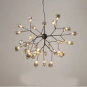 Post-Modern Glass Chandelier Light For Dining Room With Led Ceiling Lighting - Branched Firefly