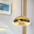 Post-Modern Glass Pendant Light - 7’/12’W Recessed Shape 1 Sliver/Gold/Rose Gold / 7’