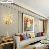Post Modern Luxury Branch Style Crystal LED Wall Lamp Wall Lamp