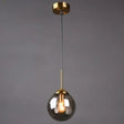 Post-Modern Minimalist Hanging Lamp With Globe Glass Shade Pendant Light Smoke Gray