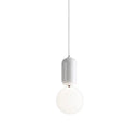Postmodern 1-Light Pendant Lamp With Milky Ball Glass Shade - White/Gold 6’/8’/12’ Dia White / 6’