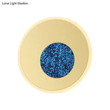 Postmodern Blue Round Sconce Light Fixture - Corridor Led Wall 8/11 Dia