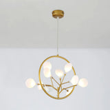Postmodern Brass Branch Chandelier Pendant Light With Led Hanging Kit - Warm/White / White