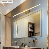 Postmodern Brass Led Sconce Vanity Light With Acrylic Bath Wall Fixture