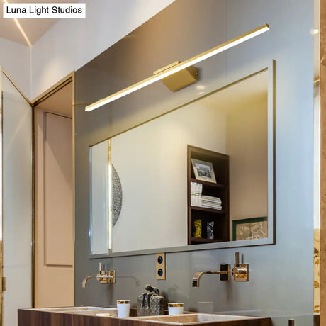Postmodern Brass Led Sconce Vanity Light With Acrylic Bath Wall Fixture