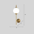 Postmodern Brass Wall Sconce: White Glass Geometric Lighting For Living Room / Right Angle