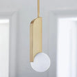 Postmodern Cream Glass Ball Pendant Lamp With Gold Suspension - Dining Table Lighting 1 /